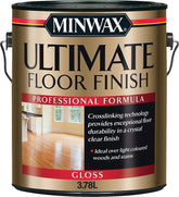 Minwax CM1310100 Ultimate Floor Finish, Gloss, Crystal Clear, Liquid, 3.78 L